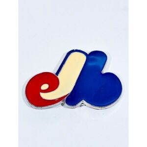 Montreal Expos MLB Belt Buckle Red White Blue Enamel Baseball Retro